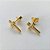 BRINCO FOLHEADO A OURO - BANHADO COM 5 MILÉSIMOS + VERNIZ DIAMOND - (CRIS) BRINCO DE PINO CRUCIFIXO 7X12MM - OURO478 - Imagem 2