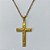 GARGANTILHA NO BRUTO PRONTA PARA O BANHO - (00059) GARGANTILHA COM CORRENTE CADEADO COM PINGENTE CRUCIFIXO 28MM - PESO: 1,7GR - COMPOSIÇÃO: 100% LATÃO - BRU16197 - Imagem 2