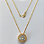 GARGANTILHA FOLHEADO A OURO COM CORRENTE VENEZIANA DE 45CM PINGENTE CRAVEJADO EM MICRO ZIRCONIA E PEDRA DE ZIRCONIA 10MM OURO000625 - Imagem 1