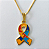 GARGANTILHA FOLHEADO A OURO COM CORRENTE VENEZIANA DE 45CM PINGENTE DE AUTISMO OURO000638 - Imagem 2