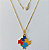 GARGANTILHA FOLHEADO A OURO COM CORRENTE VENEZIANA DE 45CM PINGENTE DE AUTISMO OURO000639 - Imagem 1