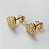 BRINCO FOLHEADO A OURO - BANHADO COM 5 MILÉSIMOS + VERNIZ DIAMOND - CORAÇÃO- (CRIS) BRINCO DE PINO DE 16MM - OURO658 - Imagem 1