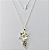 GARGANTILHA FOLHEADO A PRATA COM 50 MILÉSIMO+ VERNIZ DIAMOND TAMANHO 12MM (COM UMA PEDRA DE ZIRCONIA)- PRA673 - Imagem 1