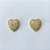 BRINCO FOLHEADO A OURO - BANHADO COM 5 MILÉSIMOS + VERNIZ DIAMOND - BRINCO DE PINO CORAÇÃO 10MM - OURO663 - Imagem 1