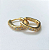 BRINCO FOLEADO A OURO ARGOLINHA DE PRESSÃO COM UMA FILEIRA DE ZIRCONIA(TAMANHO 12MM) OURO664 - Imagem 1