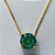 GARGANTILHA FOLHEADA A OURO - BANHADO COM 5 MILÉSIMOS + VERNIZ DIAMOND - CORRENTE VENEZIANA 45CM E PINGENTE EM ZIRCÔNIA REDONDA VERDE7MM - OURO689 - Imagem 2
