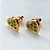 BRINCO FOLHEADO A OURO - BANHADO COM 5 MILÉSIMOS + VERNIZ DIAMOND - BRINCO DE PINO CORAÇÃO COM ZIRCÔNIAS VERDES 11MM - OURO766 - Imagem 1