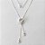 GARGANTILHA FOLHEADA A PRATA COM 50 MILÉSIMOS + VERNIZ DIAMOND CORRENTE VENEZIANA GRAVATINHA 450CM COM PINGENTE EM ZIRCÔNIAS GOTAS E PEDRA EM ZIRCÔNIA CRISTAL 12MM - PRA727 - Imagem 1