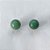 BRINCO FOLHEADO A OURO COM VERNIZ DIAMOND - BRINCO DE PINO REDONDO VERDE 10MM - OURO809 - Imagem 2