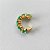 BRINCO FOLHEADO A OURO - BANHADO COM 5 MILÉSIMOS + VERNIZ DIAMOND - EAR CUFF COM ZIRCÔNIAS VERDE 4X16MM (VENDIDO POR UNIDADE) - OURO850 - Imagem 2