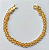PULSEIRA FOLHEADO A OURO COM CORRENTE DUPLA MAIS FECHO GAVETA - BANHADO COM 5 MILÉSIMOS + VERNIZ DIAMOND - TAMANHO 19CM - OURO884 - Imagem 1