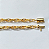 CORRENTE FOLHEADO A OURO COM CORRENTE MAIS CANHÃO LAGOSTA - BANHADO COM 5 MILÉSIMOS + VERNIZ DIAMOND - TAMANHO 60CM - OURO887 - Imagem 2