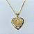 GARGANTILHA FOLHEADO A OURO - BANHADO COM 5 MILÉSIMOS + VERNIZ DIAMOND - CORAÇÃOI VASADO 18MM- OURO902 - Imagem 2