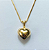 GARGANTILHA FOLHEADO A OURO - BANHADO COM 5 MILÉSIMOS + VERNIZ DIAMOND - CORAÇÃOI 12MM- OURO903 - Imagem 2