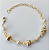 PULSEIRA FOLHEADO A OURO - BANHADO COM 5 MILÉSIMOS + VERNIZ DIAMOND - TODA RM PERPLA E CONTAS 18CM- OURO905 - Imagem 2