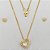 CONJUNTO FOLHEADO A OURO - BANHADO COM 5 MILÉSIMOS + VERNIZ DIAMOND - (CJB812) CONJUNTO COM BRINCOS DE PINO CORAÇÃO COM MICROS ZIRCÔNIAS 4MM E PINGENTE CORAÇÃO CRAVEJADO EM MICROS ZIRCÔNIAS 11MM - OURO917 - Imagem 1