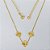 GARGANTILHA FOLHEADA A OURO - BANHADO COM 5 MILÉSIMOS + VERNIZ DIAMOND - (GARG20) GARGANTILHA 45CM + EXTENSOR COM TREVOS TIPO VAN CLEEF 10MM - OURO919 - Imagem 1