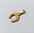 PINGENTE NO BRUTO PRONTO PARA O BANHO (100% LATÃO )(E869) - Ferradura pequena dupla 14MM - PESO: 0,5GR - BRU0003459 - Imagem 2