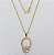 GARGANTILHA FOLHEADO A OURO - BANHADO COM 5 MILÉSIMOS + VERNIZ DIAMOND - CORRENTE VENEZIANA DE 45CM-PINGENTE TODO CRAVEJADO EM MICRO ZIRRCONIA (TAMANHO 25MM)- OURO929 - Imagem 1