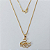 GARGANTILHA FOLHEADO A OURO - BANHADO COM 5 MILÉSIMOS + VERNIZ DIAMOND - CORRENTE VENEZIANA DE 45CM-PINGENTE CISNEI TODO CRAVEJADO EM MICRO ZIRCONIA (TAMANHO 16MM)- OURO931 - Imagem 1