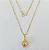 GARGANTILHA FOLHEADO A OURO - BANHADO COM 5 MILÉSIMOS + VERNIZ DIAMOND - CORRENTE 5X1 DE 45CM-PINGENTE DE DE (TAMANHO 10MM)- OURO940 - Imagem 2