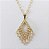 GARGANTILHA FOLHEADO A OURO - BANHADO COM 5 MILÉSIMOS + VERNIZ DIAMOND - COM PINGENTE TODO CRAVEJADO E CORRENTE DE 45CM / PINGENTE 30X20MM- OURO959 - Imagem 2