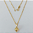 GARGANTILHA FOLHEADO A OURO - BANHADO COM 5 MILÉSIMOS + VERNIZ DIAMOND - COM PINGENTE E CORRENTE DE 45CM / PINGENTE BOLA DE 10MM- OURO960 - Imagem 1