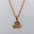 GARGANTILHA FOLHEADO A OURO - BANHADO COM 5 MILÉSIMOS + VERNIZ DIAMOND - CORRENTE SINGAPURA 45CM PINGENTE CARANGUEJO COM MICRO ZIRCÔNIAS 12MM- OURO1099 - Imagem 2