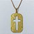 GARGANTILHA NO BRUTO PRONTO PARA O BANHO - COM CORRENTE VENEZIANA DE 45CM -(E3173)- PINGENTE CHAPA CRUCIFIXO VAZADO 18X33MM PESO: 4,4GR - BRU0003685 - Imagem 2