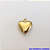 ACESSORIO EM AÇO INOXIDAVEL (DOURADO)(CX146) PINGENTE CORAÇÃO DUPLO DE 12MM - TAMANHO 1,2CM / AÇO2311 - Imagem 2
