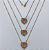 GARGANTILHA NO BRUTO PRONTA PARA O BANHO - KIT COM 3 GARG. COM CORRENTES VENEZIANA 45CM E PINGENTES COM BASES EM ALTA FUSÃO CORAÇÃO CRAVEJADAS COM MICROS ZIRCÔNIAS COLORIDA E PEDRA EM ZIRCÔNIA 10MM - PESO TOTAL 3,4GR/UNIDADE - BRU0003753 - Imagem 1