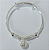 PULSEIRA (BRASELETE ) FOLHEADO A PRATA 50 MILESIMO(CX150) COM VERNIZ DIAMONT) TAMANHO AJUSTAVEL 6CM - PRATA1458 - Imagem 2