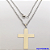GARGANTILHA EM AÇO INOXIDAVEL COM *(CORRENTE DE 45CM)* E FECHO LAGOSTA -(013) PINGENTE CRUCIFIXO 3.5X2CM - AÇO0206 - Imagem 1