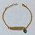PULSEIRA FOLHEADO A OURO + VERNIZ CATAFORÉTICO - PULSEIRA 13CM CHAPINHA COM CORAÇÃO DE VIDRO + EXTENSOR - OURO1191 - Imagem 1
