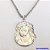 GARGANTILHA EM AÇO INOXIDAVEL COM *(CORDÃO INDIANO DE 70CM)* E FECHO LAGOSTA-(024)(I-1171) Face de cristo grande 36mm - AÇO0251 - Imagem 2