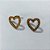 BRINCO NO BRUTO PRONTO PARA O BANHO - BRINCO DE PINO CORAÇÃO VAZADO CRAVEJADO COM MICROS ZIRCÔNIAS - TAMANHO 13MM - COMPOSIÇÃO: LATÃO / ZIRCÔNIA - PESO 1,6GR - BRU24077 - Imagem 2