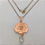 GARGANTILHA NO BRUTO PRONTO PARA O BANHO(CRIS)COM FECHO LAGOSTA - (CX.152) - UMA FLOR DE 18MM COM DUAS PEDRA ZIRCONIA - TAMANHO 45CM( PESO 4.9GR - BRU24120 - Imagem 1