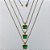 GARGANTILHA NO BRUTO PRONTA PARA O BANHO - KIT COM 3 CORRENTES VENEZIANAS 45CM E PINGENTES BORBOLETA TIPO VAN CLEEF EM VIDRO VERDE 10MM - PESO TOTAL 8,1GR - BRU24249 - Imagem 1