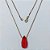 GARGANTILHA NO BRUTO PRONTA PARA O BANHO - GARGANTILHA COM CORRENTE VENEZIANA 45CM - PINGENTE COM BASE EM ALTA FUSÃO E ZIRCÔNIA VERMELHA 10X22MM - PESO TOTAL 4,7GR - BRU24514 - Imagem 1