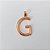 PINGENTE NO BRUTO PRONTO PARA O BANHO - (CRIS) . (CX.155) PINGENTE LETRA " G " 25MM - PESO 3GR - BRU24526 - Imagem 1