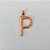 PINGENTE NO BRUTO PRONTO PARA O BANHO - (CRIS) . (CX.155) PINGENTE LETRA " P " 25MM - PESO 2,4GR - BRU24527 - Imagem 1