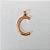 PINGENTE NO BRUTO PRONTO PARA O BANHO - (CRIS) . (CX.155) PINGENTE LETRA " C " 25MM - PESO 2GR - BRU24528 - Imagem 1