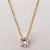 GARGANTILHA FOLHEADA A OURO - BANHADO COM 5 MILÉSIMOS + VERNIZ DIAMOND - CORRENTE CADEADO 45CM E PINGENTE EM ZIRCÔNIA REDONDA CRISTAL 10MM - OURO1248 - Imagem 2