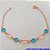 PULSEIRA NO BRUTO PRONTO PARA O BANHO(CX157) PULSEIRA COM CORRENTE SIMPLES COM PEDRA DE VIDRO AZUL) PESO 1.3GR (TAMANHO 20CM) BRU24580 - Imagem 1