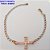 PULSEIRA NO BRUTO PRONTO PARA O BANHO(CX159)- PULSEIRA COM CRUZ TODA CRAVEJADA EM MICRO ZIRCONIA - TAMANHO 18CM- PESO TOTAL 4.7GR - BRU24661 - Imagem 1