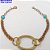 PULSEIRA NO BRUTO PRONTO PARA O BANHO(CX161)- PULSEIRA COM PEDRAS DE RESINAE CORRENTE DUPLA/ TAMANHO 18CM / - PESO TOTAL 4.2GR - BRU24762 - Imagem 1