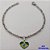 PULSEIRA EM AÇO INOXIDAVEL COM PINGENTE BANDEIRA DO " BRASIL " RESINADA EM FORMA DE CORAÇÃO DE 13MM( TAMANHO 23CM) AÇO3024 - Imagem 1