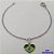 PULSEIRA EM AÇO INOXIDAVEL COM PINGENTE BANDEIRA DO " BRASIL " RESINADA EM FORMA DE CORAÇÃO DE 13MM( TAMANHO 26CM) AÇO3031 - Imagem 1