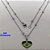 GARGANTILHA EM AÇO INOXIDAVEL COM PINGENTE BANDEIRA DO " BRASIL " RESINADA EM FORMA DE CORAÇÃO DE 13MM( TAMANHO 45CM) AÇO30312 - Imagem 2