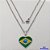 GARGANTILHA EM AÇO INOXIDAVEL COM PINGENTE BANDEIRA DO " BRASIL " RESINADA EM FORMA DE CORAÇÃO DE 20MM(2CM "( TAMANHO 45CM)" AÇO3048 - Imagem 2